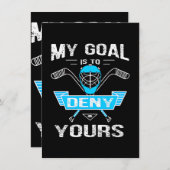 Hockeyliefhebber | Mijn doel is om de jouwe te ont Kaart (Voorkant / Achterkant)