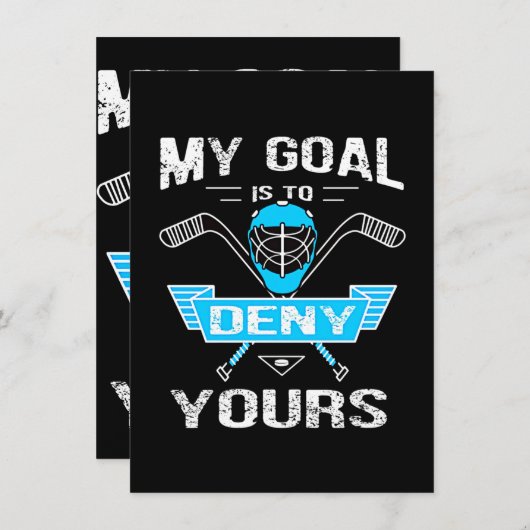 Hockeyliefhebber | Mijn doel is om de jouwe te ont Kaart (Voorkant / Achterkant)