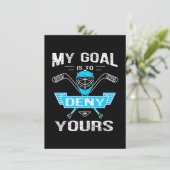 Hockeyliefhebber | Mijn doel is om de jouwe te ont Kaart (Staand voorkant)
