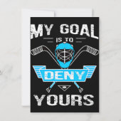 Hockeyliefhebber | Mijn doel is om de jouwe te ont Kaart (Achterkant)