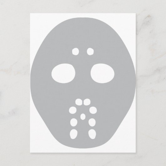 hockeymasker briefkaart (Voorkant)