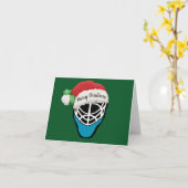 Hockeymasker ontwerp gevouwen wenskaart kaart (Gele Bloem)