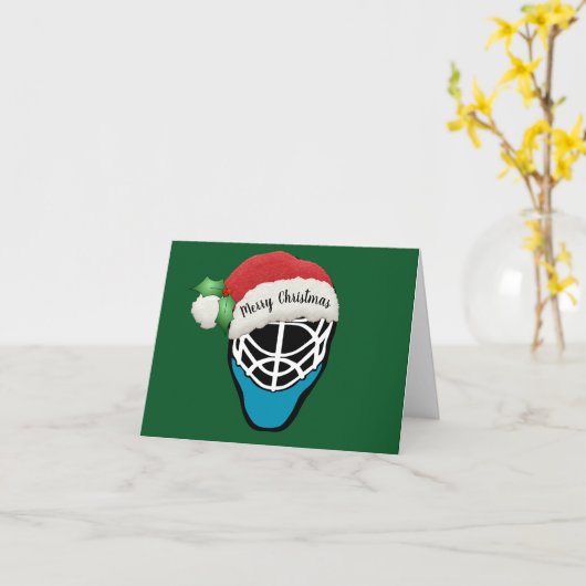 Hockeymasker ontwerp gevouwen wenskaart kaart (Gele Bloem)