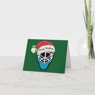 Hockeymasker ontwerp gevouwen wenskaart kaart