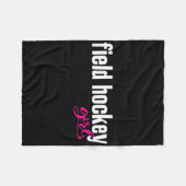Hockeymeisje _7 fleece deken (Voorkant (Horizontaal))
