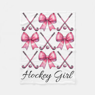 Hockeymeisje Field Hockeymeisje Coquette Strik  Fleece Deken