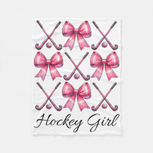 Hockeymeisje Field Hockeymeisje Coquette Strik  Fleece Deken