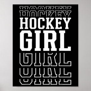 Hockeymeisje Funny Gelaagde Tekst Dochter Jeugd Ki Poster
