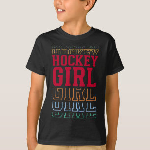 Hockeymeisje Funny Gelaagde Tekst Dochter Jeugd Ki T-shirt