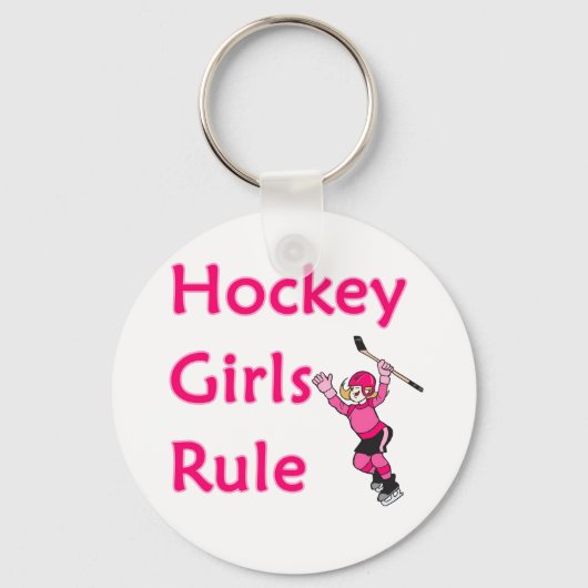 Hockeymeisjes domineren sleutelhanger (Voorkant)