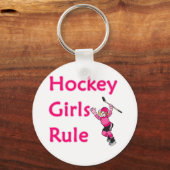 Hockeymeisjes domineren sleutelhanger (Voorkant)