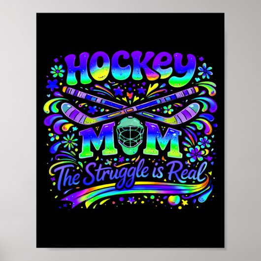 Hockeymoeder de strijd is echt Ijs Sportteam Poster (Voorkant)