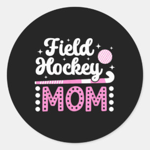 Hockeymoeder Field Hockey Speler Moeder Hockeyveld Ronde Sticker