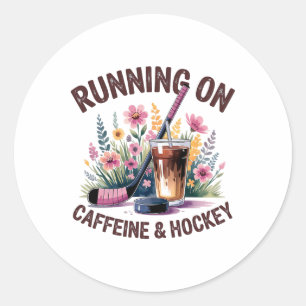 Hockeymoeder hardlopend op cafeïne Iced Coffee Hoc Ronde Sticker