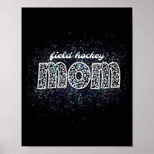 Hockeymoeder Luipaardprint Trots Field Hockey  Poster