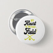 Hockeymoeder Mijn Hart Zit Op Dat Veld Ronde Button 5,7 Cm (Voorkant /achterkant)