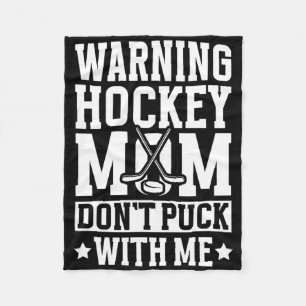 Hockeymoeder van een hockeyspeler Funny IJshockey Fleece Deken