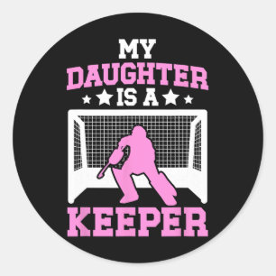 Hockeymoeder van een veldhockeykeeper M Ronde Sticker