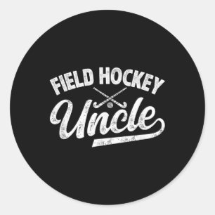Hockeyoom van een hockeyspeler Oom  Ronde Sticker