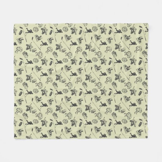  hockeypatroon fleece deken (Voorkant (Horizontaal))