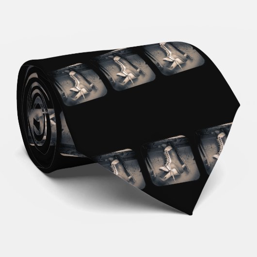  hockeypatroon schaats stropdas (Opgerold)