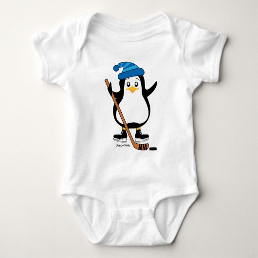Hockeypinguïn baby romper (Voorkant)