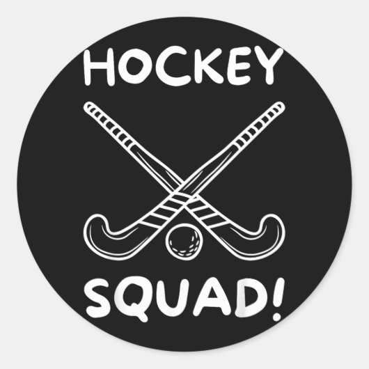 Hockeyploeg 1 ronde sticker (Voorkant)