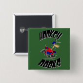 hockeyrocpin vierkante button 5,1 cm (Voorkant /achterkant)