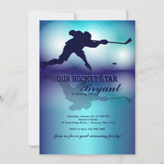 Hockey's My Game Uitnodiging (Voorkant)