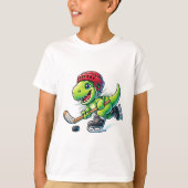Hockeysaurus Dinosaur Ice Hockey Trex Kids Boys Ic T-shirt (Voorkant)
