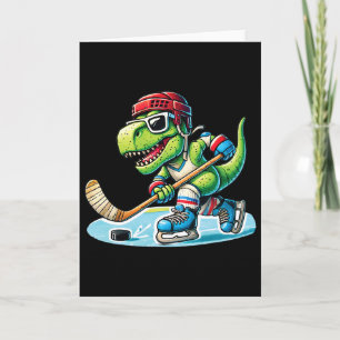 Hockeysaurus Dinosaur IJshockey Trex Jongens Ic Kaart