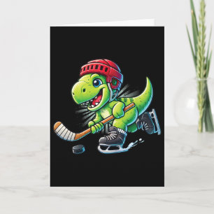 Hockeysaurus Dinosaur IJshockey Trex Jongens Ic Kaart