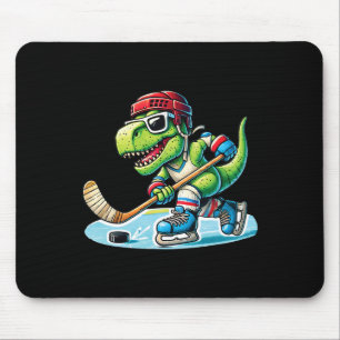 Hockeysaurus Dinosaur IJshockey Trex Jongens Ic Muismat
