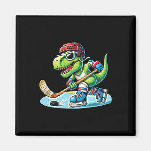Hockeysaurus Dinosaur IJshockey Trex Jongens Magneet