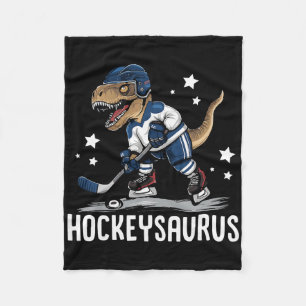 Hockeysaurus Grappige Dinosaur Hockey Kinderen Hoc Fleece Deken