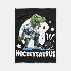 Hockeysaurus Grappige Dinosaur Hockey Kinderen Hoc Fleece Deken