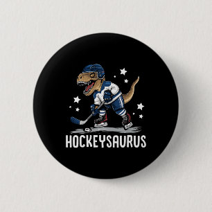 Hockeysaurus Grappige Dinosaur Hockey Kinderen Hoc Ronde Button 5,7 Cm