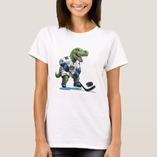 Hockeysaurus Grappige Dinosaur Hockey Kinderen Hoc T-shirt