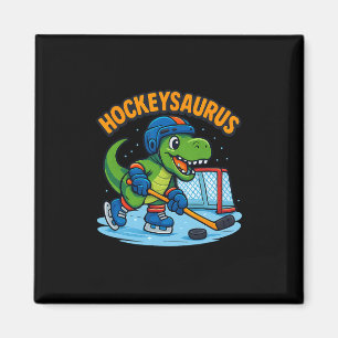 Hockeysaurus Grappige Dinosaur Hokey Kids  Magneet