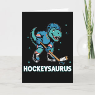 Hockeysaurus Grappige Dinosaur Trex Hockey Kindere Kaart