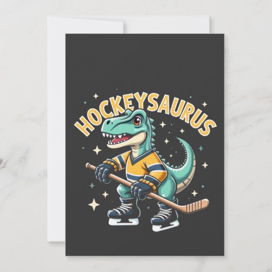 Hockeysaurus IJshockey Dinosaur Liefhebbers  Kaart (Voorkant)