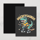 Hockeysaurus ijshockey dinosaurus liefhebbers bedankkaart (Voorkant / Achterkant)
