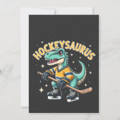 Hockeysaurus ijshockey dinosaurus liefhebbers kaart (Voorkant)