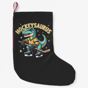 Hockeysaurus ijshockey dinosaurus liefhebbers kleine kerstsok