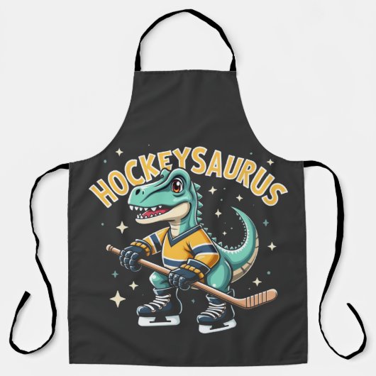 Hockeysaurus ijshockey dinosaurus liefhebbers schort (Voorkant)