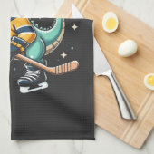 Hockeysaurus ijshockey dinosaurus liefhebbers theedoek (Quarter Fold)