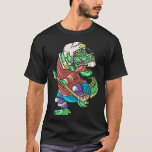 Hockeysaurus Kids T-rex Dinosaur Met IJshockey S T-shirt