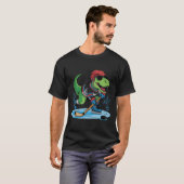 Hockeysaurus T-rex Hockey Dinosaur T-shirt (Voorkant volledig)