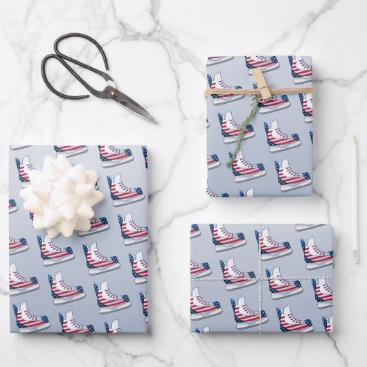 Hockeyschaats 4 juli inpakpapier vel (Voorkant)