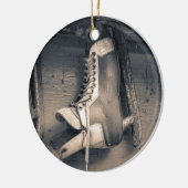 hockeyschaats keramisch ornament (Links)